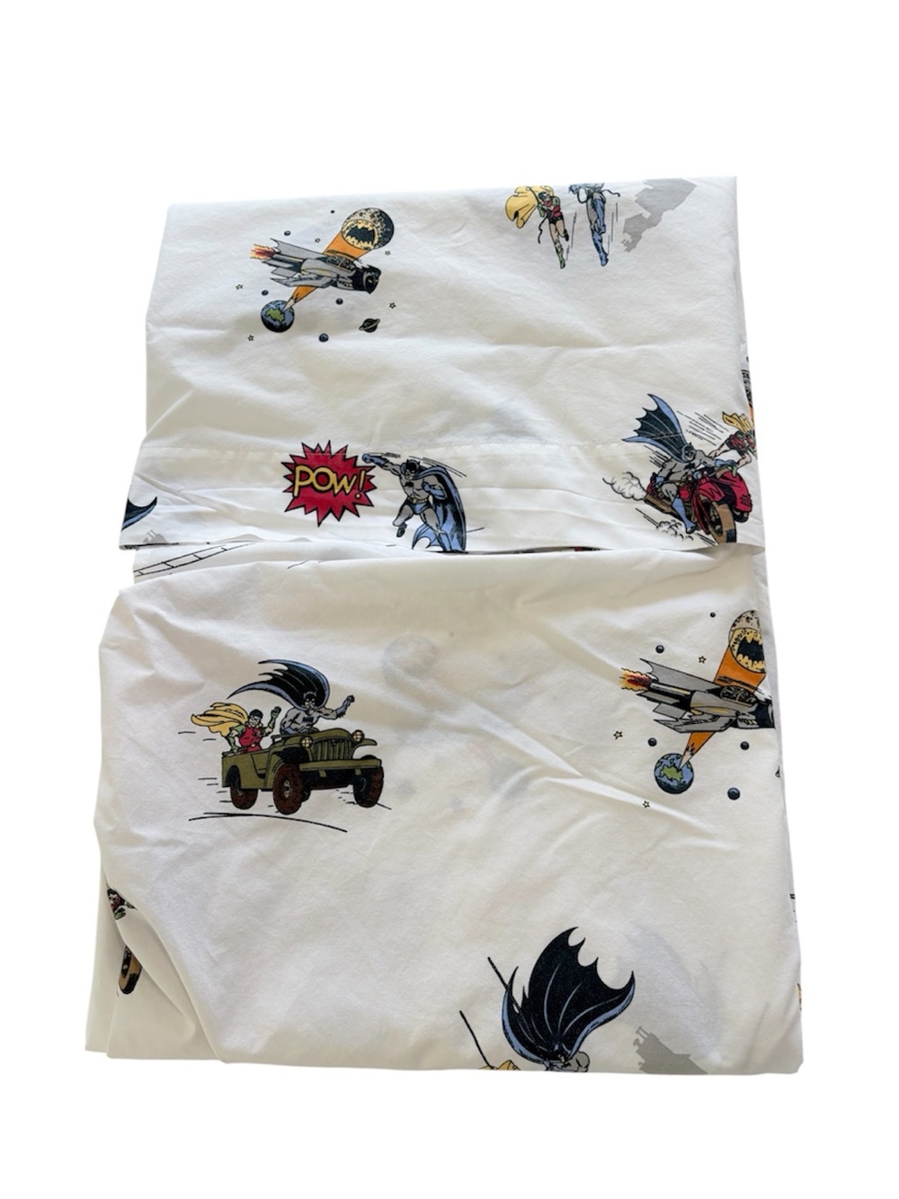 Pottery Barn Kids Batman and Robin Top Flat Sheet